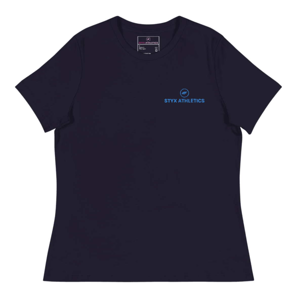 Women's Embroidered Styx Brand Crew Neck T-Shirt